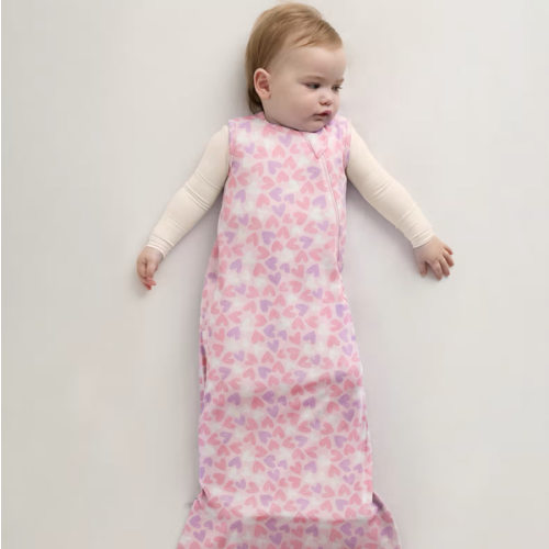 Bamboo Sleep Bag 0.5 TOG in Lavender Hearts