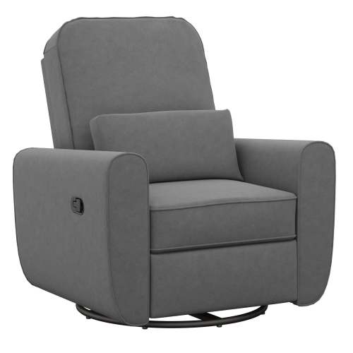 Kennedy Nursery Gliding Recliner Upholstered Accent Chair - Gray