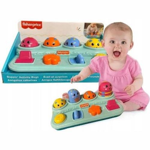 Fisher-Price Brilliant Basics Boppin' Activity Bugs, Pop-Up Infant Toy