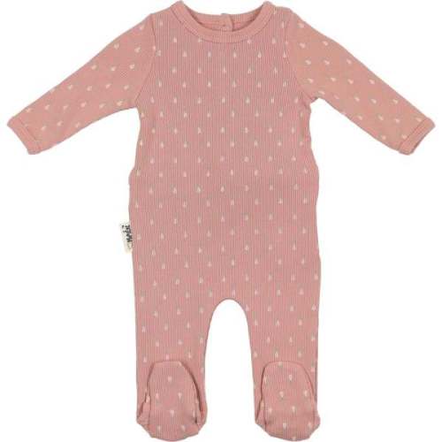 Ribbed Pineapple Footie and Beanie Set, Salmon - Maniere | Maisonette