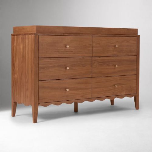 Daisy 6-Drawer Wide Dresser with Removable Topper (55")