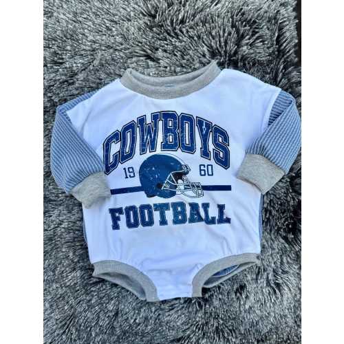 Dallas Football Bubble Romper With Snaps| bubble romper | newborn baby outfit | baby outfit | birthday baby outfit