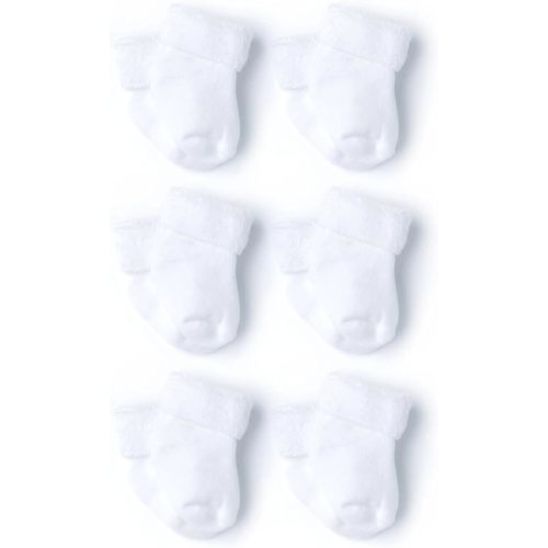 Gerber Baby Boys & Girls 6-Pack White Terry Socks