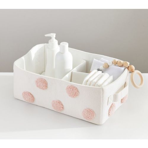 Embroidered Dot Nursery Storage Organizer
