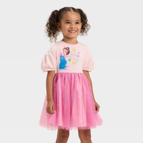 Toddler Girls' Ms. Rachel Jump Short Sleeve Tulle Dress - Pink