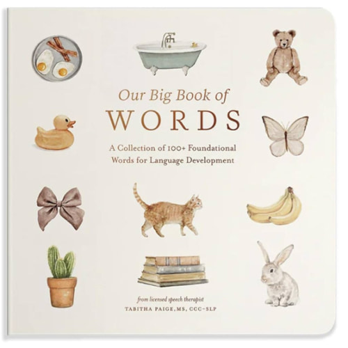 Our Big Book of First Words: A Collection of 100+ Foundational Words for Language Development (Tabitha Paige Children's Book Series)