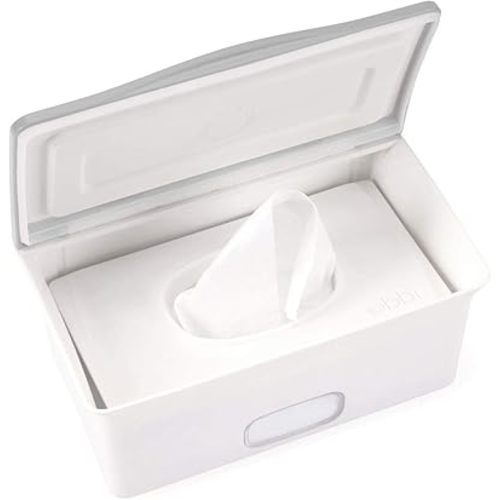 Ubbi Pet Wipes Dispenser, Grooming Wet Wipes Contianer for Dogs and Cats, Moisture Locking Wipes Dispenser, White