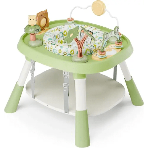 TOLEAD Baby Activity Center, Infant Jumper Activity Center with 5 Toys, Lights & Music, Adjustable Heights, 3-Stage Activity Center & Play Table, Interactive Play Center for Baby Ages 6m+ (Green)