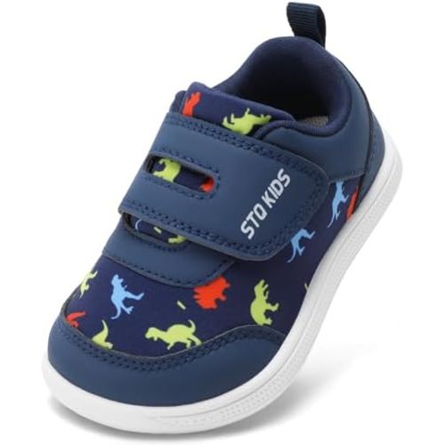 Toddler Wide Toe Box Barefoot Shoes Boys Girls Zero Drop,Baby First Walking Shoes Glitter Little Kids Sneakers Non-Slip Preschool Running Tennis Canvas Casual Preschool Outdoor Activities