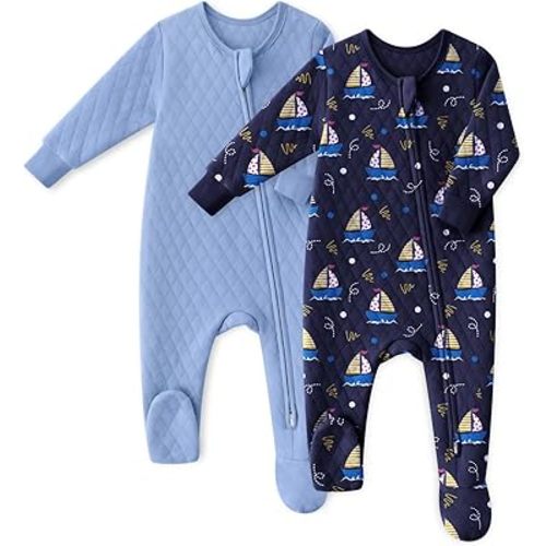 Yoofoss Baby Pajamas Organic Cotton Baby Sleepers for Newborn 0-3 3-6 6-9 Months Boys Girl Clothes Footed Pjs