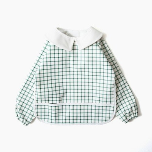 Picolette by Olivia Culpo Long Sleeve Bib - Green Gingham
