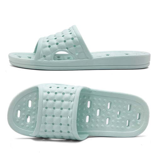 Shower Shoes with Drainage Holes, Quick-Drying Non-Slip Slippers Dormitory Home Bathroom Slippers Unisex Light Green EU 37-38
