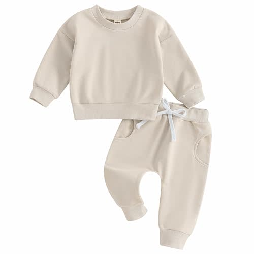 Tiaham Baby Boy Clothes Girl Outfits Fashion Sweatshirt Sweat Pant Kids Toddler Tops Pant Sets