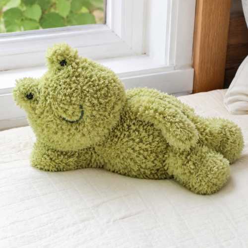Green Frog Plush Toy, Soft Animal Doll, Decorative Pillow, Playful Charm Accent