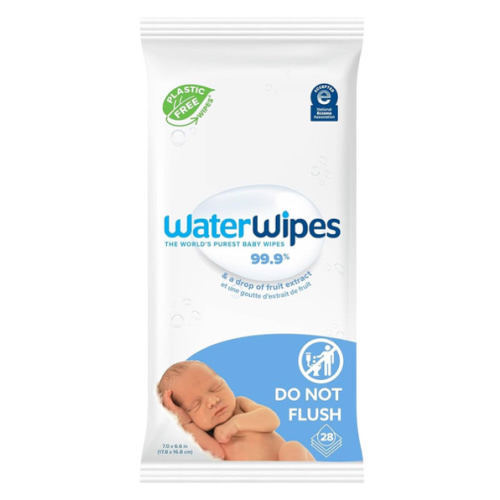 WaterWipes Sensitive+ Newborn & Baby Wipes, 3-In-1 Cleans, Cares, Protects, 99.9% Water, Unscented & Hypoallergenic, 28 Count