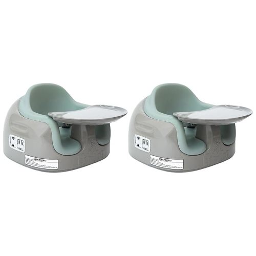 Bumbo 2 Pack 3-in-1 Multi-Seat for 6 to 36 Months, Travel Baby Feeding & Play Floor Seat, All-in-One Portable Booster with Tray & Toddler High Chair, Breige/Agave