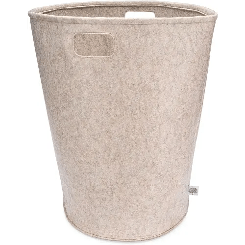 Parker Baby Nursery Laundry Hamper - Felt Storage Basket and Baby Hamper for Nursery (Oatmeal)