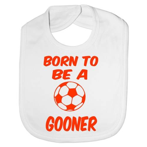 Born To Be A Gooner Arsenal Funny Baby Toddler Newborn Bib Baby Gift
