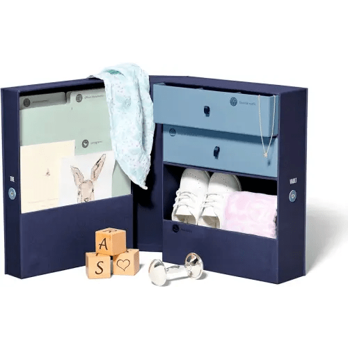Savor | Baby Keepsake Organizer Box | The Original Fabric Acid-Free Modern Minimalist Gender-neutral Memory Box with Labels | For Pregnancy, Mother’s Day, Baby Shower, New Baby Girl Baby Boy Gifting
