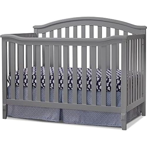 SORELLE FURNITURE Berkley Crib, Classic 4-in-1 Convertible Crib, Made of Wood, Non-Toxic Finish, Wooden Baby Bed, Toddler Bed, Child’s Daybed and Full-Size Bed, Nursery Furniture - Espresso