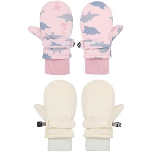 Toddler Gloves Baby Mittens Winter Warm Lined Fleece Gloves Waterproof Snow Baby Girls Mitten for Boys