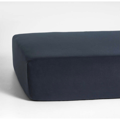Supersoft Midnight Navy Blue 100% Organic Cotton Gauze Baby Crib Fitted Sheet