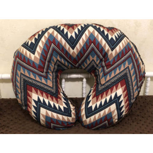 Western Chevron with Brown Minky Nursing Pillow Cover - Just Baby Designs