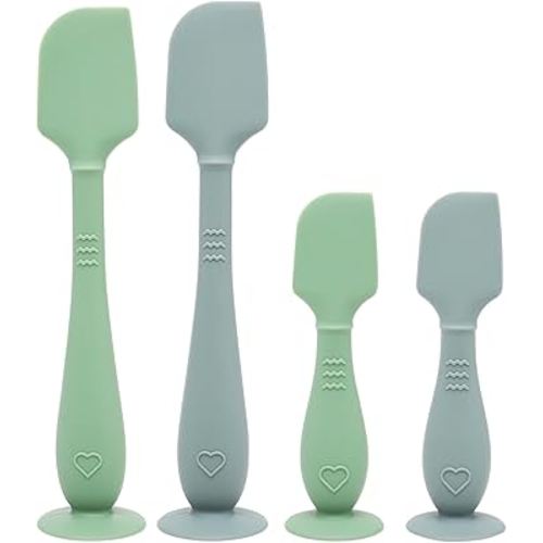 Baby Diaper Cream Spatula, Silicone Baby Diaper Rash Cream Applicator, Soft Butt Paste Spatula Brush with Suction Base for Newborn Essentials, 4-Pack