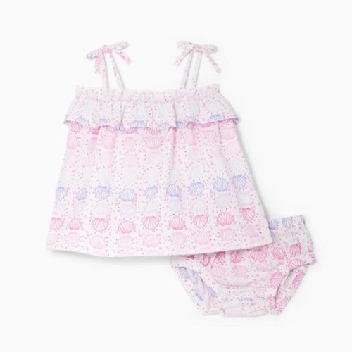 Rockets of Awesome Ruffle Shell Strap Top For Baby Girl