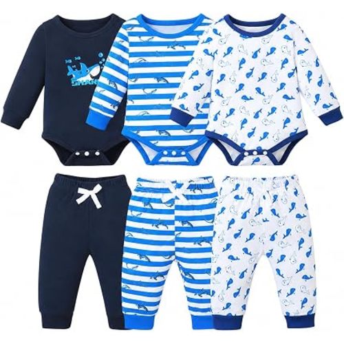 Jecson Baby Boy Clothe Baby Boy Outfits Soft Stretch Long Sleeve Set 0M-18M