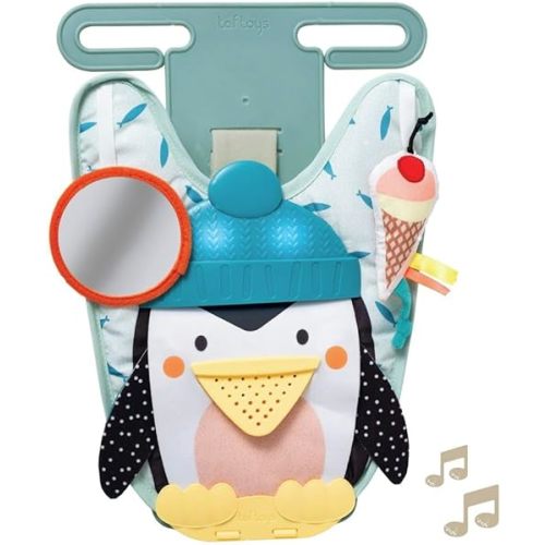 Musical Car Seat Toys for Babies 0-6 Months Baby’s Activity Center Carseat Toys Sensory Soft Car Seat Hanging Toy Baby Mirror for Baby Infant 0-6-12 Months, Sensory Gift