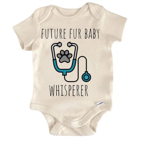 Veterinarian Vet Tech Newborn Baby Bodysuit Natural 3-6 Months
