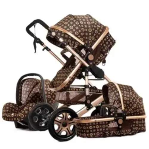 Strollers# Luxury 3-in-1 Baby Cart Set Portable Reversible High Landscape Baby Cart Travel Pram 7 Gift H240710