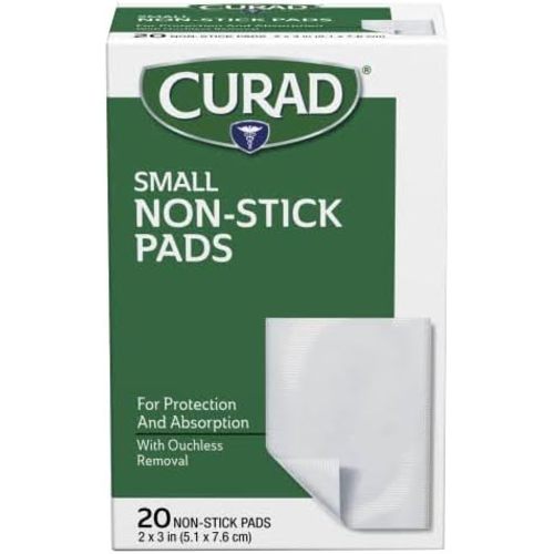 Curad Non-Stick Pads, 2 X 3 Inch(5.1 x 7.6 cm), 20 Count