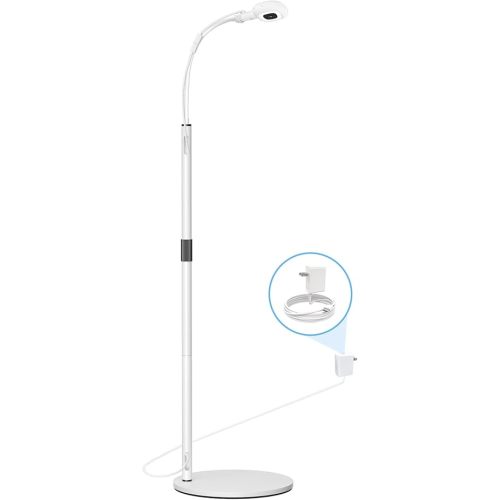 Upgraded Floor Stand for Nanit Pro Baby Monitor, Heavy-Duty Gooseneck 360° Swivel Holder Mount-Extendable Height & Stable Base with 10FT Charging Cable Adapter-Prevents Falling Off