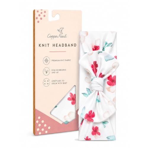 Copper Pearl Baby Bows: Soft and Stretchy Headbands for Baby Girls, Newborn and Toddler Hair Bows and Accessories, Stylish Bow Headband, Noel