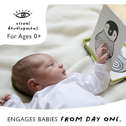 Wee Gallery Art Cards for Baby, Durable High Contrast Black and White Animal Flashcards for Newborns, Brain Development, Sensory Toys, Tummy Time Essentials for Infant and Toddler - Pets