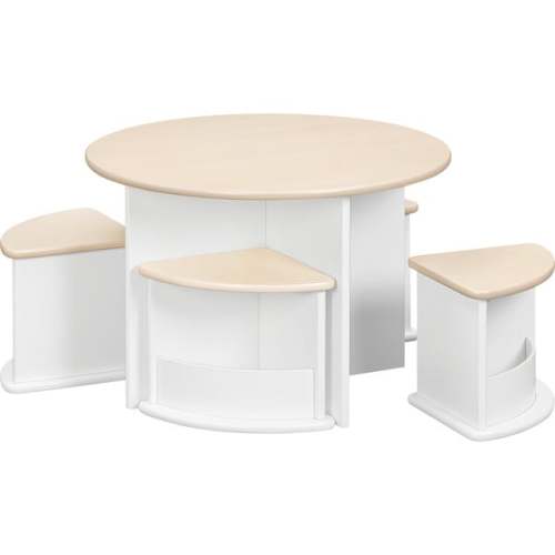 Nessa Nesting Play Table in White and Washed Natural