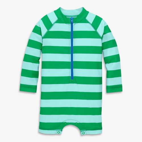 Baby one-piece rash guard in stripe | Primary.com