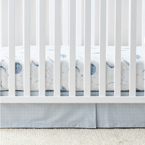 Ditsy Gingham Organic Cotton Crib Skirt | The Company Store