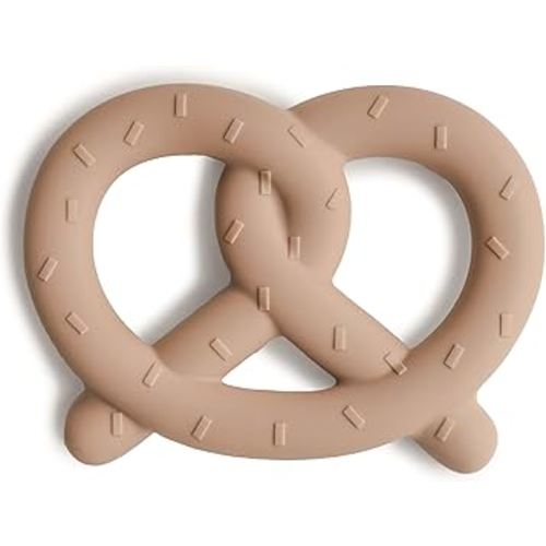 mushie Silicone Baby Teether Toy | Pretzel