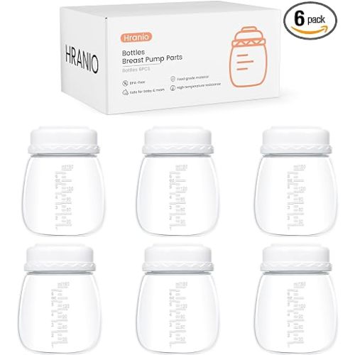 Breast Pump Parts Compatible with Spectra Bottles for Pumping Spectra Pump Bottles, Breast Pump s1/s2/9 Plus, Breastmilk Storage Bottle Pump Bottle Not Original Accessories, 6 Count