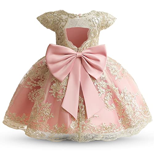 NNJXD Girls' Tulle Flower Princess Wedding Dress for Toddler and Baby Girl