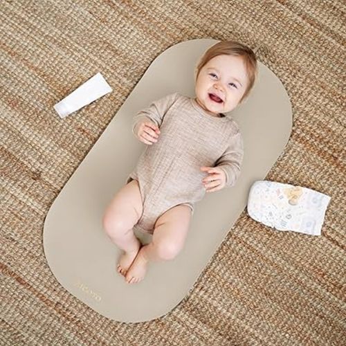Beautiful Portable Baby Changing Pad - Wipeable and Easy to Clean Diaper Changing Mat - The Perfect Waterproof Vegan Leather Pad for Traveling