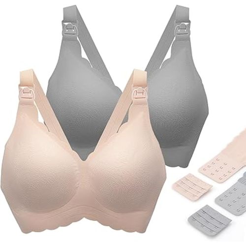 Nursing Bras for Breastfeeding, Seamless Ultra Comfort Maternity Bra, Natural Shape Pregnancy Bras for Women