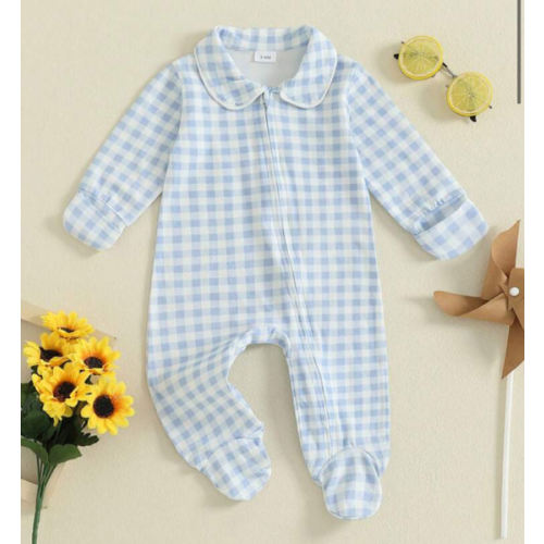Newborn Baby Boy Romper Coming Home Outfit Infant Long Sleeve One Piece Jumpsuit Fall Winter Clothes Doll Collar Long Sleeve Zipper | SHEIN USA