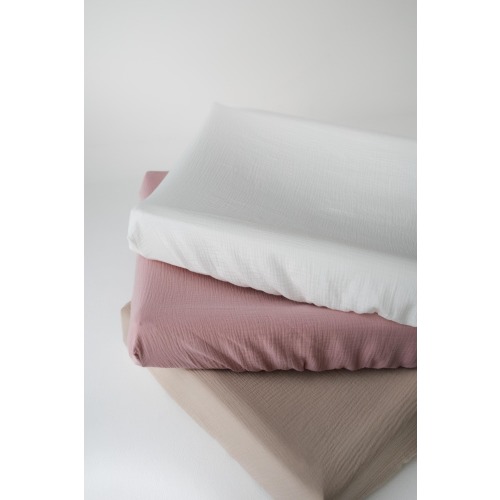 Diaper Changing Pad Neutral Beige Matching Wet Wipes Cover Blush Baby Cotton Elastic Band Muslin Soft Changing station Nursery IKEA VADRA