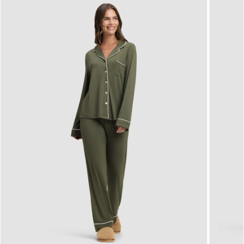 Women's Bamboo Stretch-Knit Long Sleeve Pajama Set | Cozy Earth
