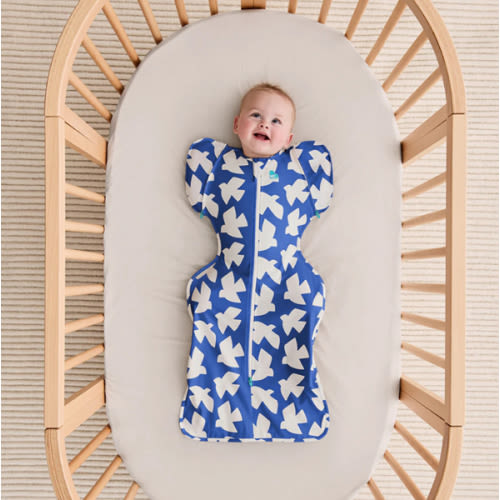 Swaddle Up™ Transition Bag 1.0 TOG Cotton Cobalt Paperbirds