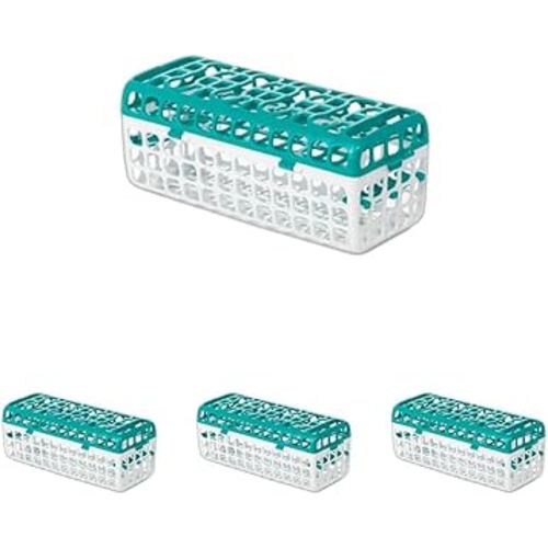 OXO Tot Dishwasher Basket for Bottle Parts & Accessories, Teal (Pack of 4)